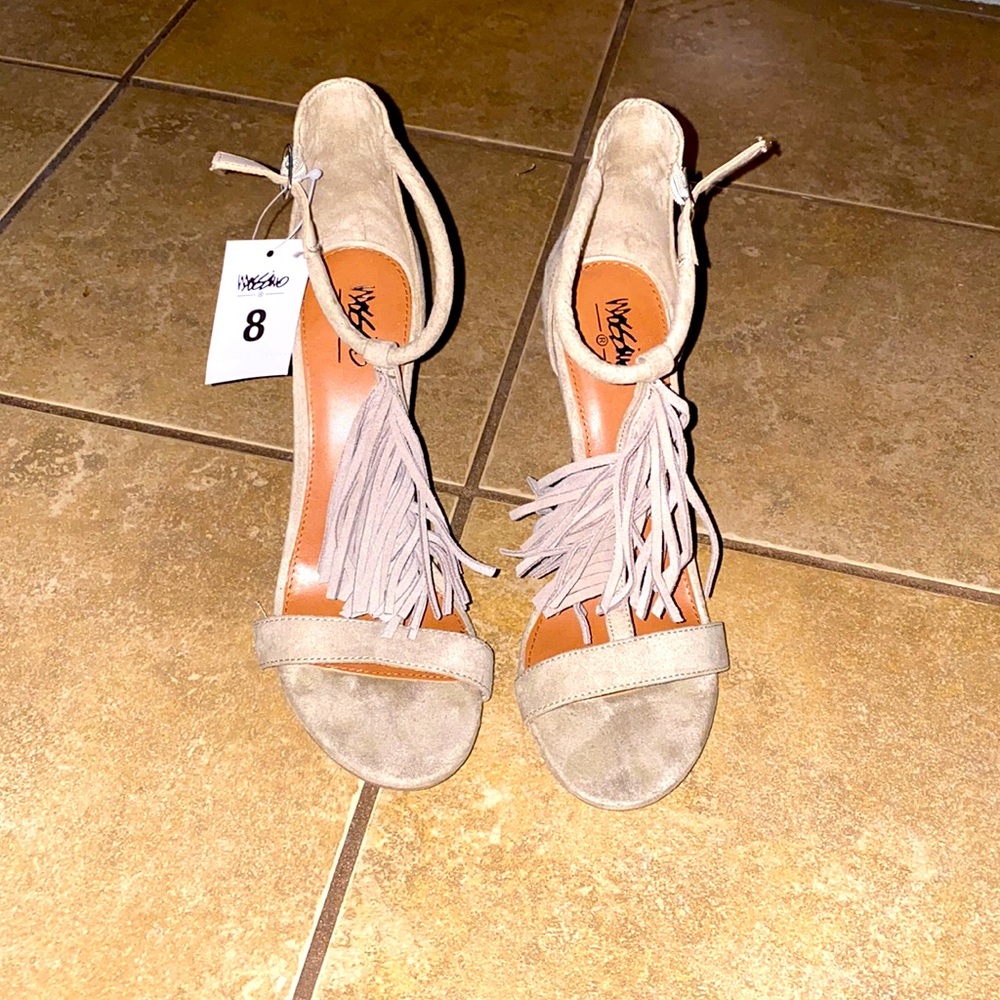 Suede Open Toe Mossimo Heel Sandals